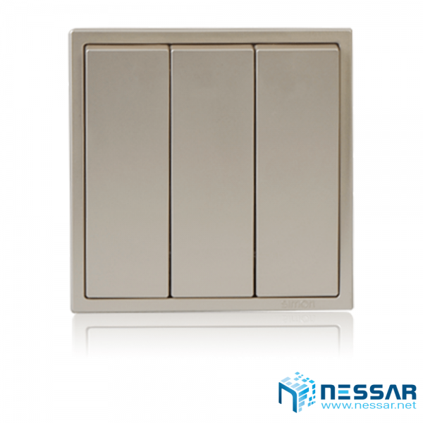 Simon Series i7 701031 | Module công tắc ba, một chiều có đèn LED mặt vuông