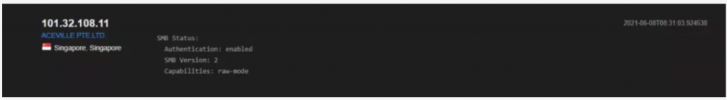 Figure 3: Shodan’s OS Recognition with SMB v2